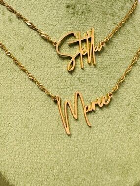Gold Name Necklace - Personalized Women Jewelry
